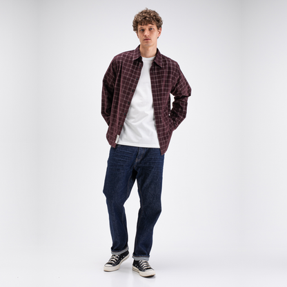 BUTCHER OF BLUE || JUDD CORD SMALL CHECK SHIRT PASCHA PURPLE