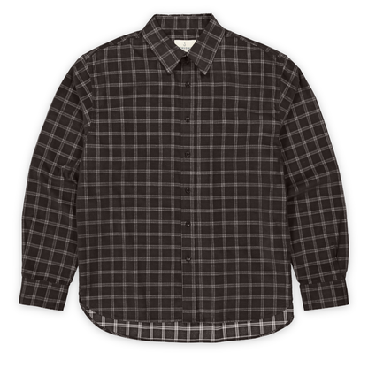 BUTCHER OF BLUE || JUDD CORD SMALL CHECK SHIRT TOPAZ BROWN