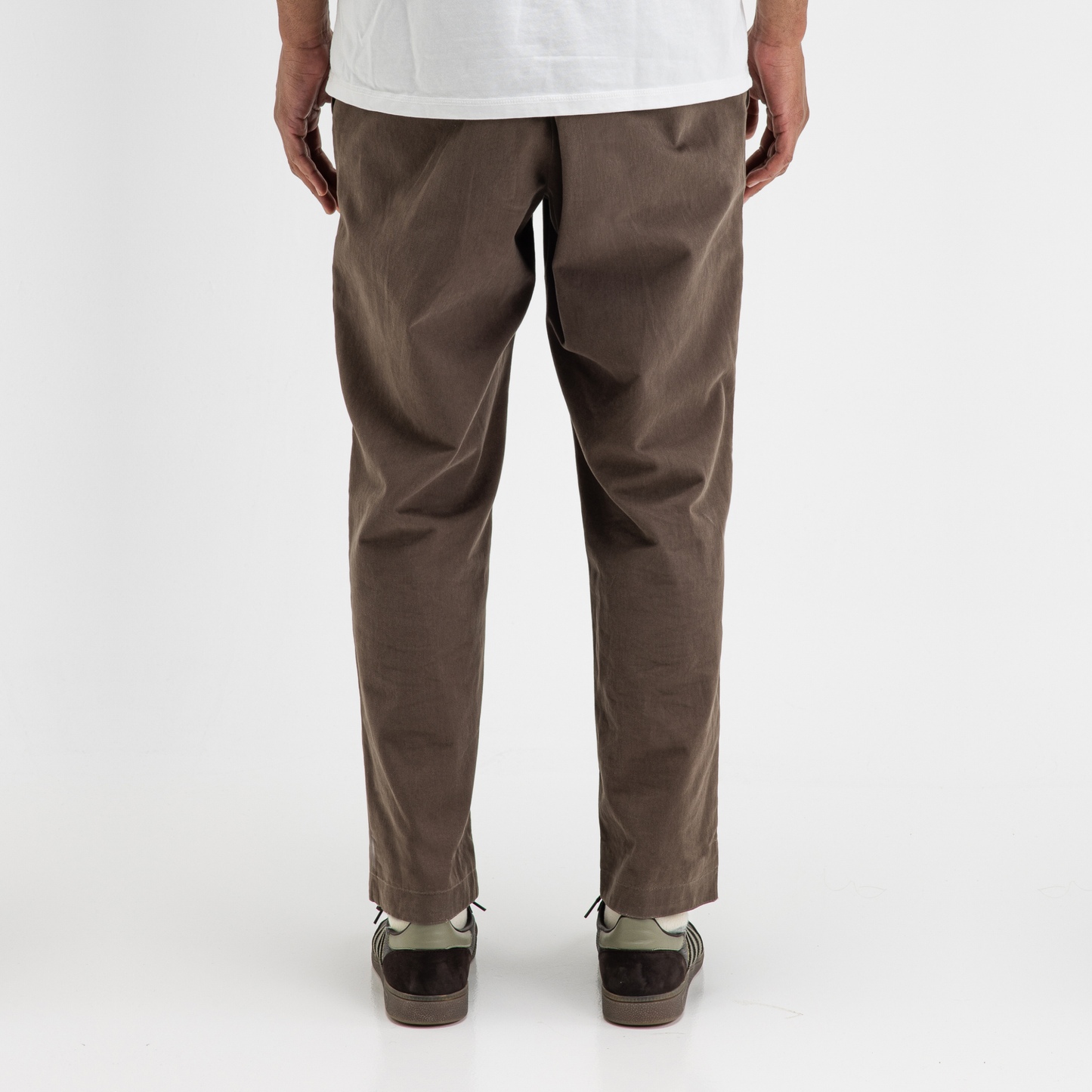 BUTCHER OF BLUE || LENNOX STRAIGHT TWILL TROUSER CHESTNUT BROWN