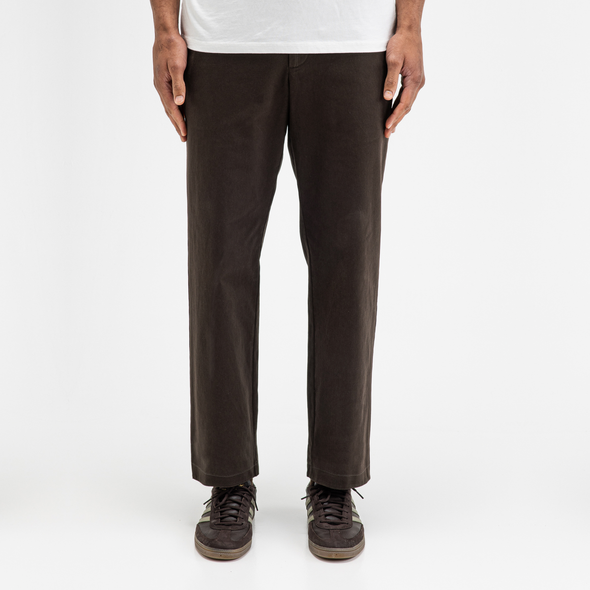 BUTCHER OF BLUE || LENNOX STRAIGHT TWILL TROUSER TOPAZ BROWN