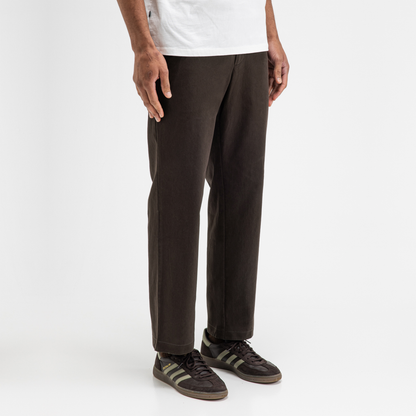 BUTCHER OF BLUE || LENNOX STRAIGHT TWILL TROUSER TOPAZ BROWN