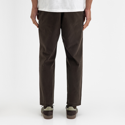 BUTCHER OF BLUE || LENNOX STRAIGHT TWILL TROUSER TOPAZ BROWN