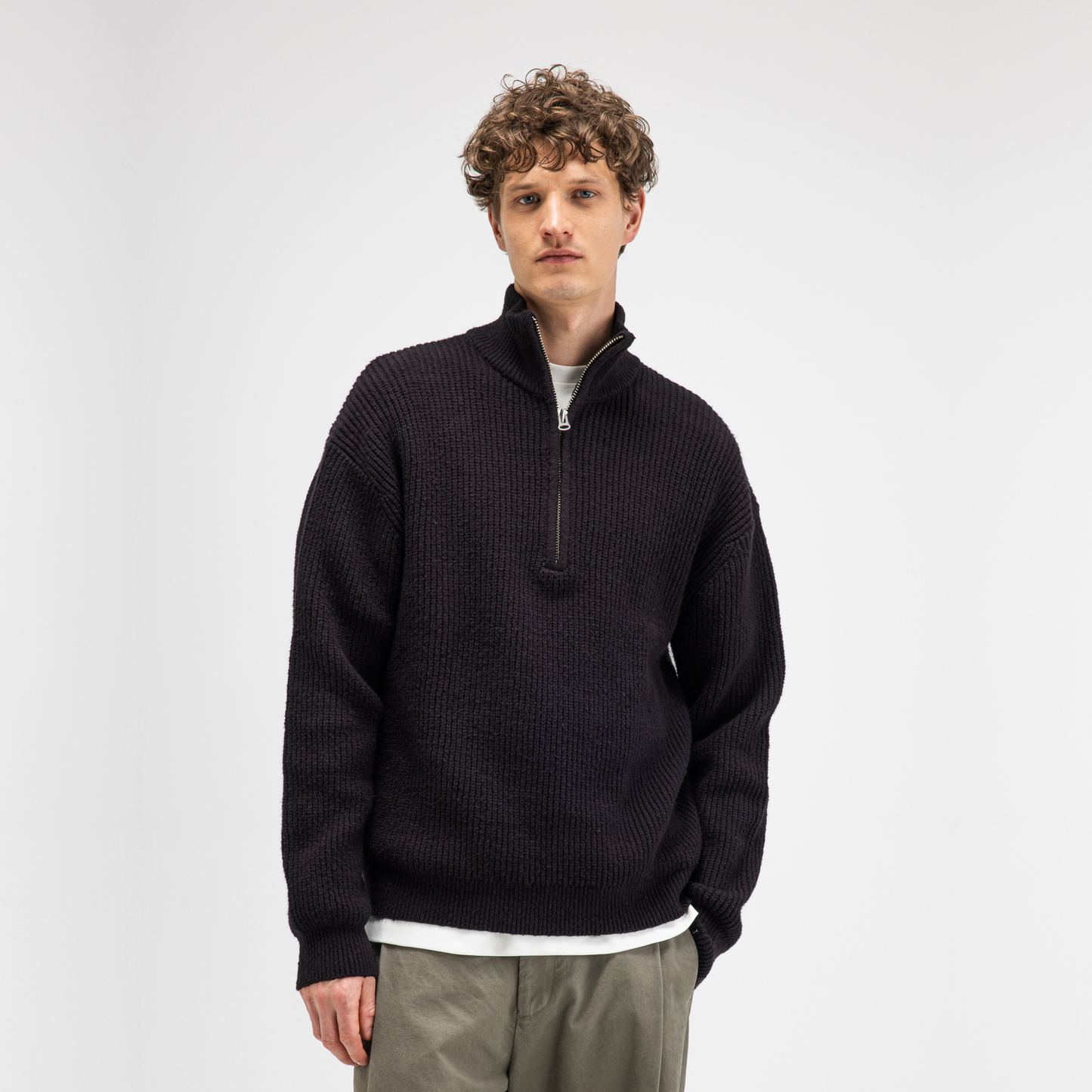 BUTCHER OF BLUE || MARKET HALF ZIP TOPAZ BROWN