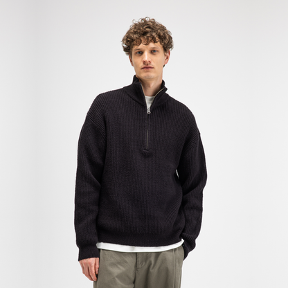 BUTCHER OF BLUE || MARKET HALF ZIP TOPAZ BROWN