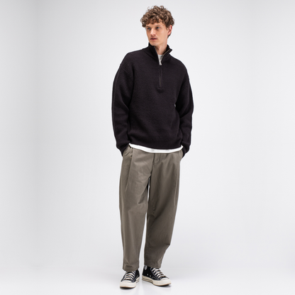 BUTCHER OF BLUE || MARKET HALF ZIP TOPAZ BROWN