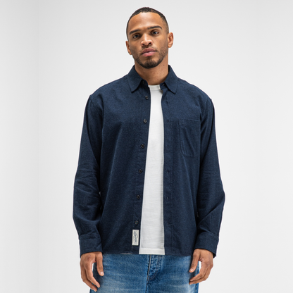 BUTCHER OF BLUE || MEN AIDAN FLANNEL SHIRT ALASKA BLUE