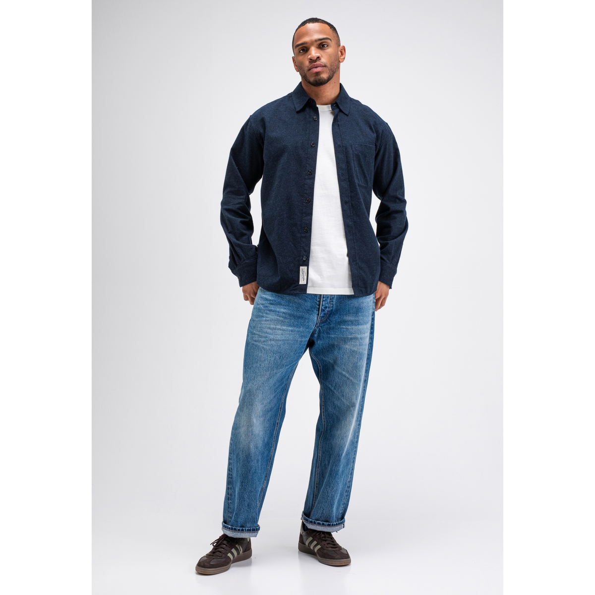 BUTCHER OF BLUE || MEN AIDAN FLANNEL SHIRT ALASKA BLUE