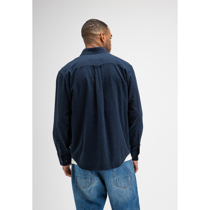 BUTCHER OF BLUE || MEN AIDAN FLANNEL SHIRT ALASKA BLUE