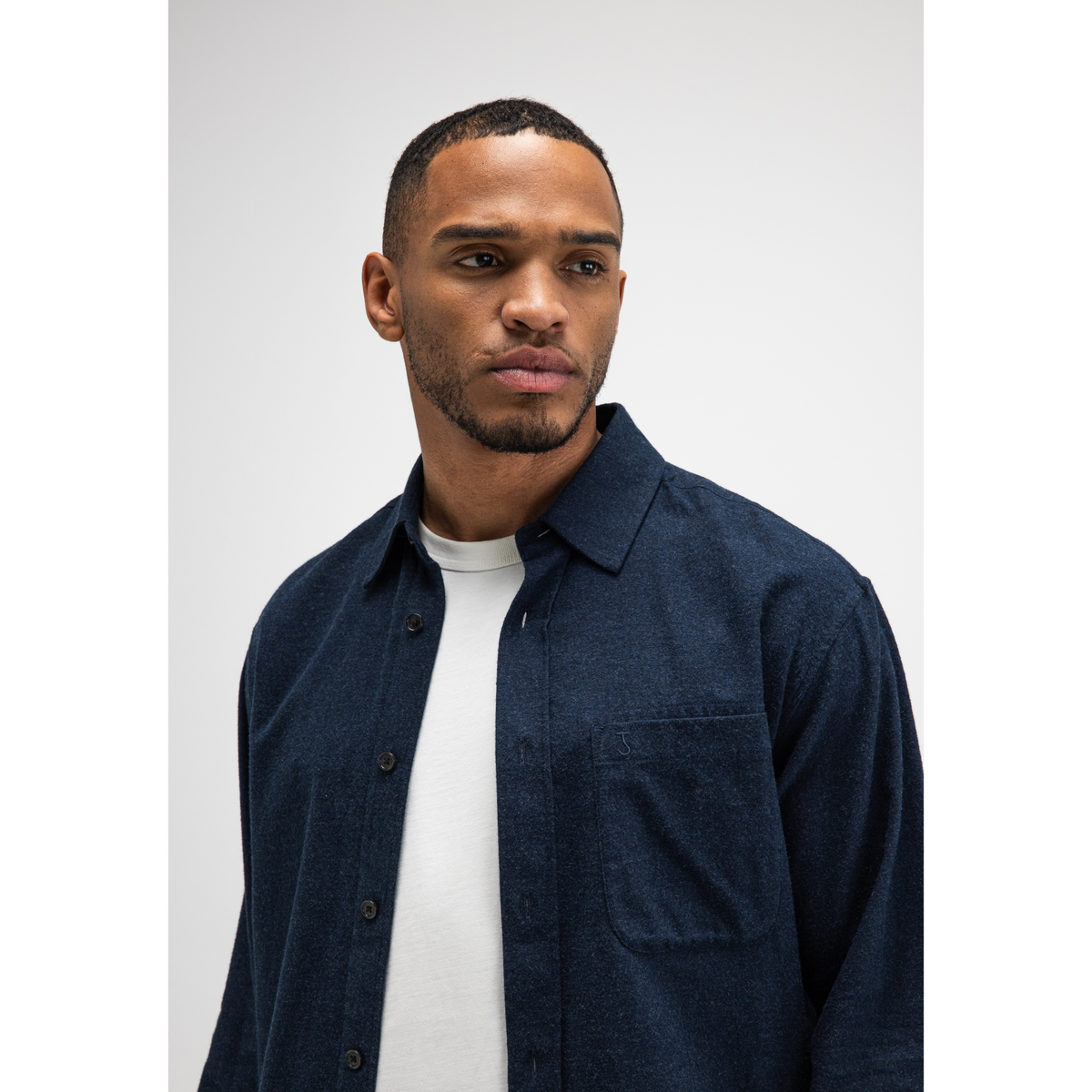 BUTCHER OF BLUE || MEN AIDAN FLANNEL SHIRT ALASKA BLUE