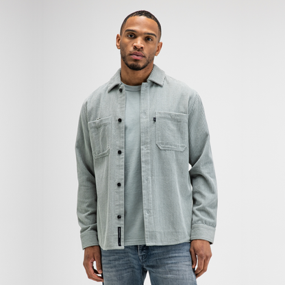 BUTCHER OF BLUE || MEN COLBY CORD OVERSHIRT CELESTE GREEN