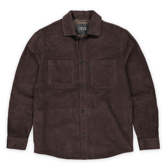 BUTCHER OF BLUE || MEN COLBY CORD OVERSHIRT TOPAZ BROWN