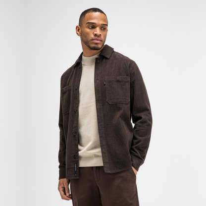 BUTCHER OF BLUE || MEN COLBY CORD OVERSHIRT TOPAZ BROWN