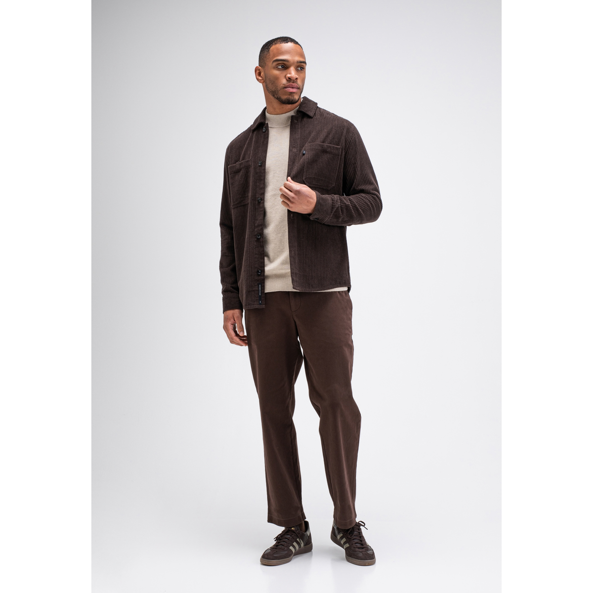 BUTCHER OF BLUE || MEN COLBY CORD OVERSHIRT TOPAZ BROWN