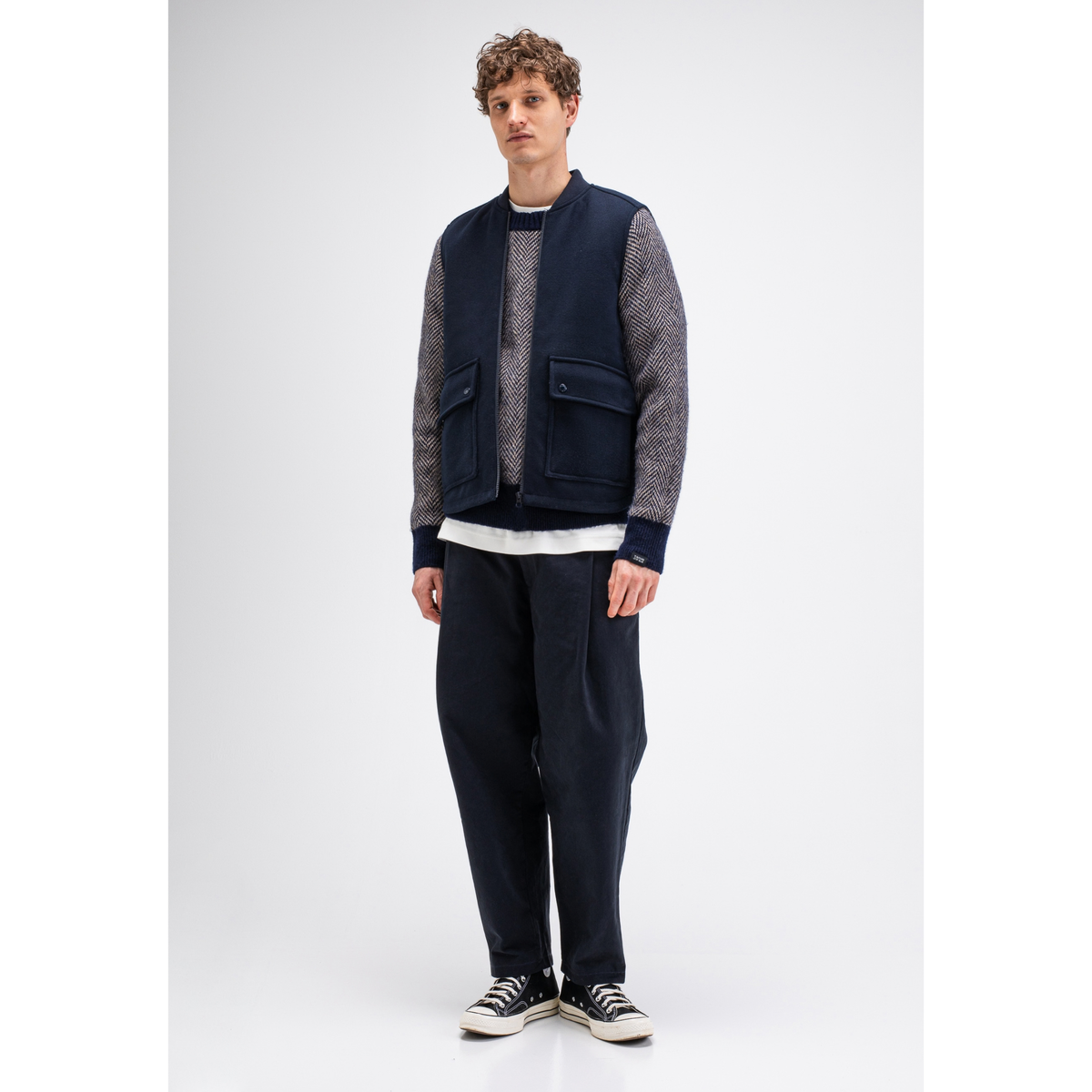 BUTCHER OF BLUE || MEN DASH WOOL VEST ALASKA BLUE