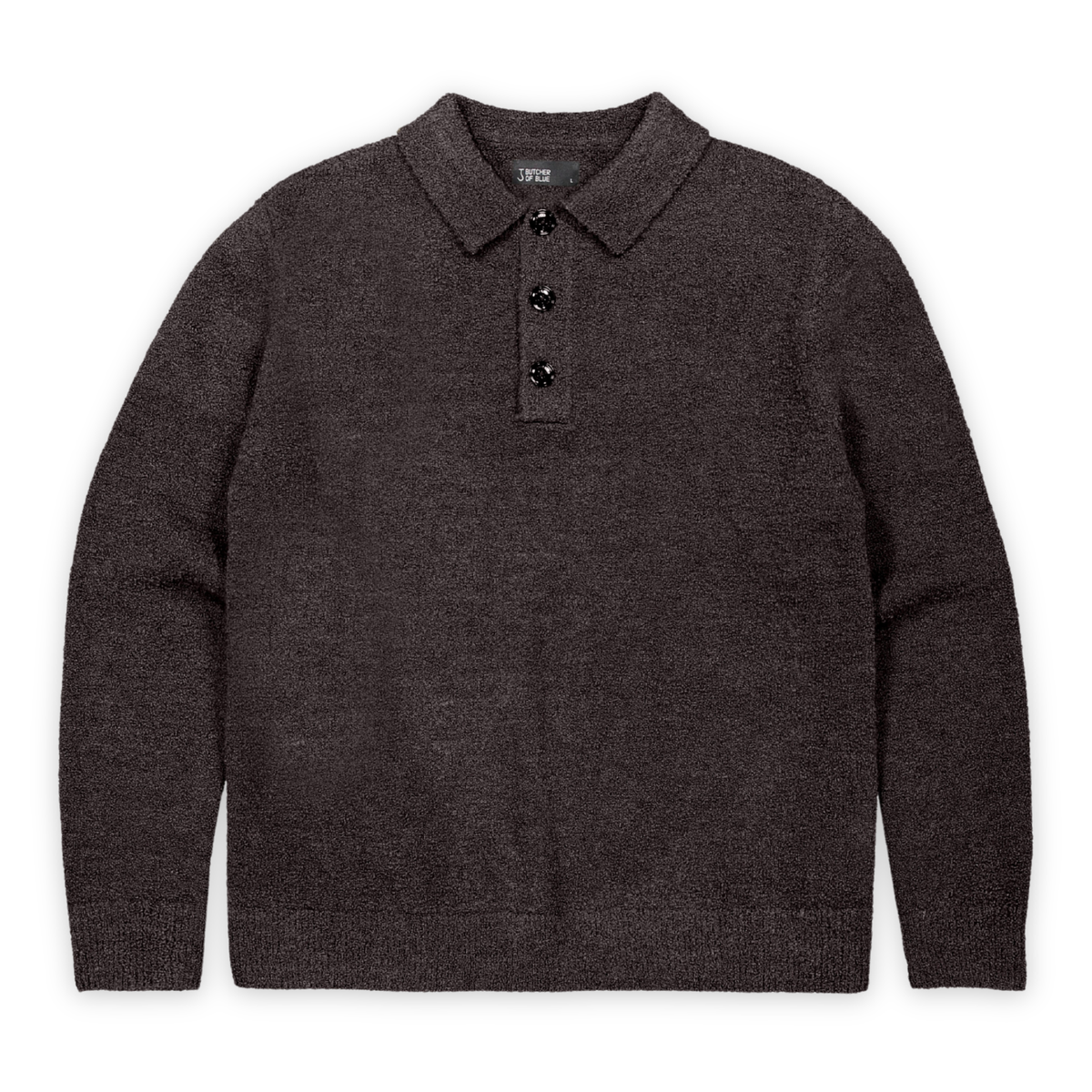 BUTCHER OF BLUE || NASH BOUCLE POLO TOPAZ BROWN