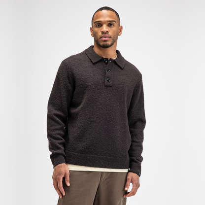 BUTCHER OF BLUE || NASH BOUCLE POLO TOPAZ BROWN