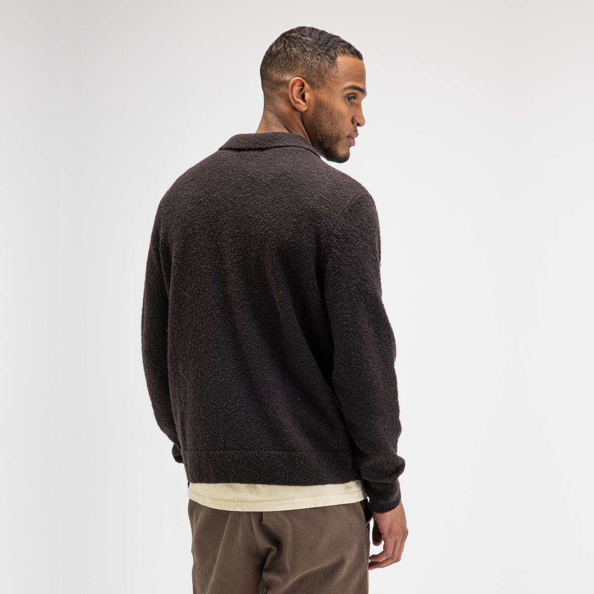 BUTCHER OF BLUE || NASH BOUCLE POLO TOPAZ BROWN