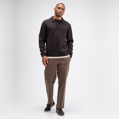 BUTCHER OF BLUE || NASH BOUCLE POLO TOPAZ BROWN
