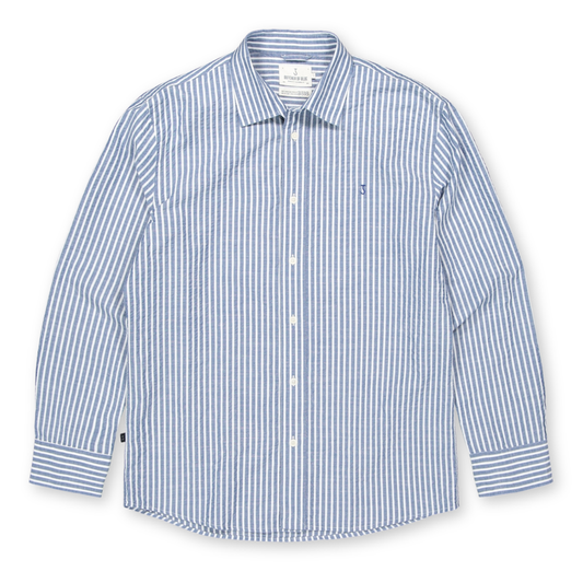 BUTCHER OF BLUE || NEALE STRIPE SHIRT ALASKA BLUE