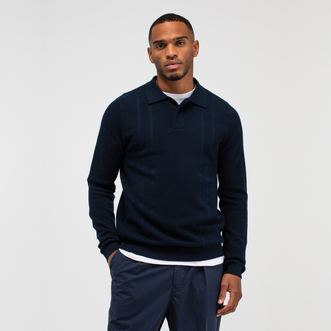 BUTCHER OF BLUE || RIPLEY POLO LS ALASKA BLUE