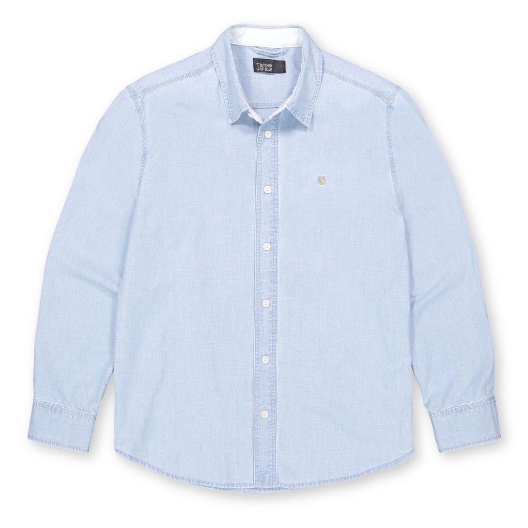 BUTCHER OF BLUE || UPTON CHAMBRAY SHIRT SHARK BLUE