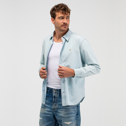 BUTCHER OF BLUE || UPTON CHAMBRAY SHIRT SHARK BLUE