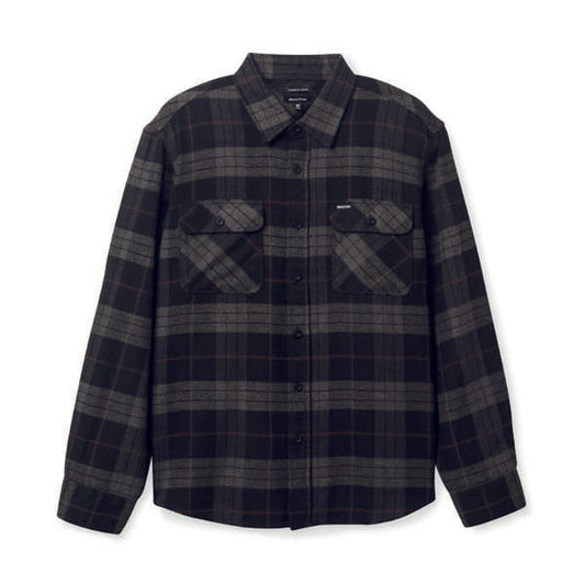 BRIXTON || BOWERY L/S FLANNEL BLACK/CHARCOAL