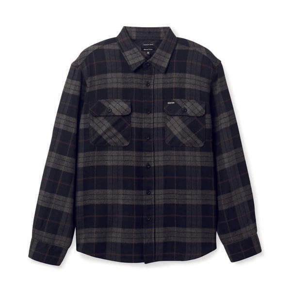 BRIXTON || BOWERY L/S FLANNEL BLACK/CHARCOAL