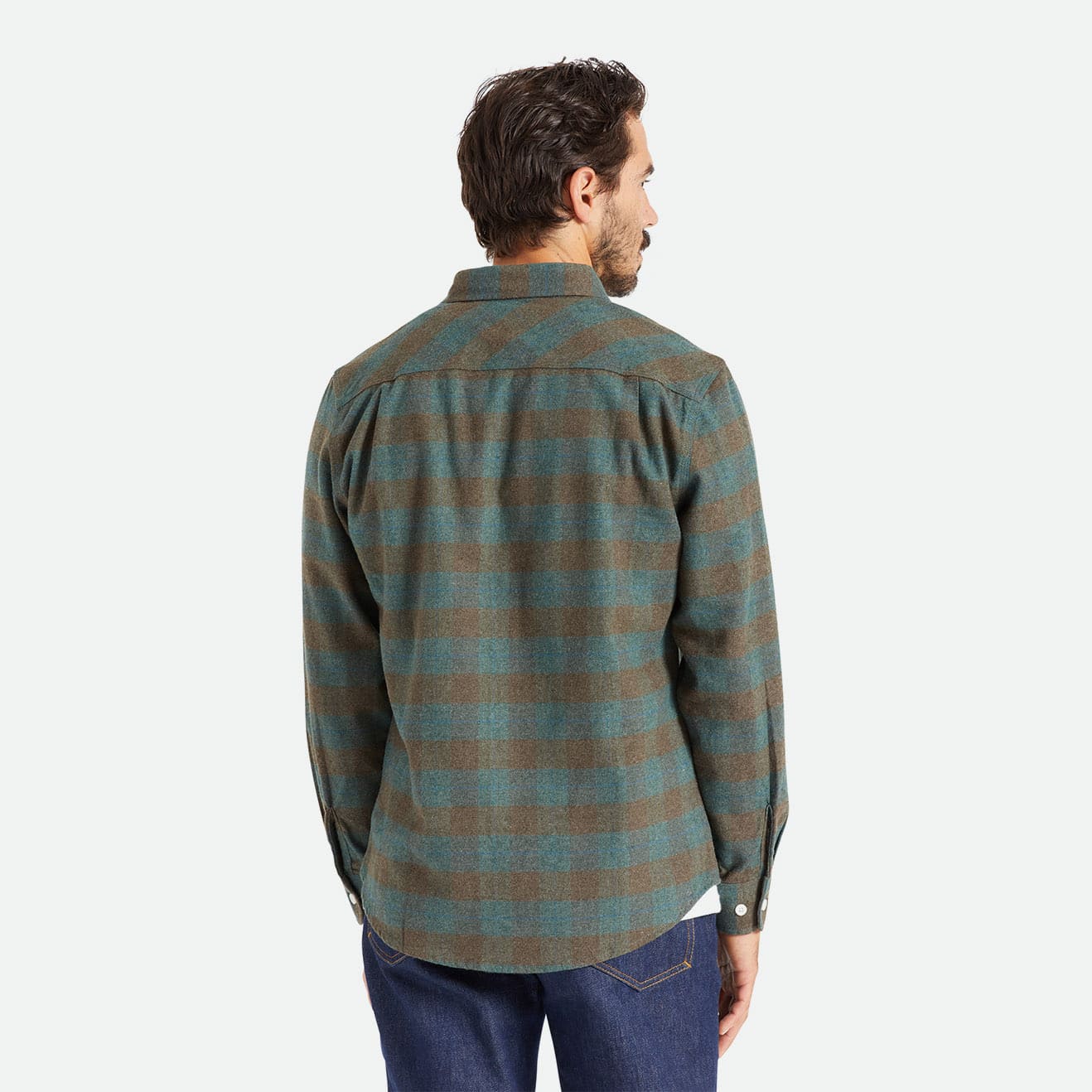 BRIXTON || BOWERY L/S FLANNEL OCEAN