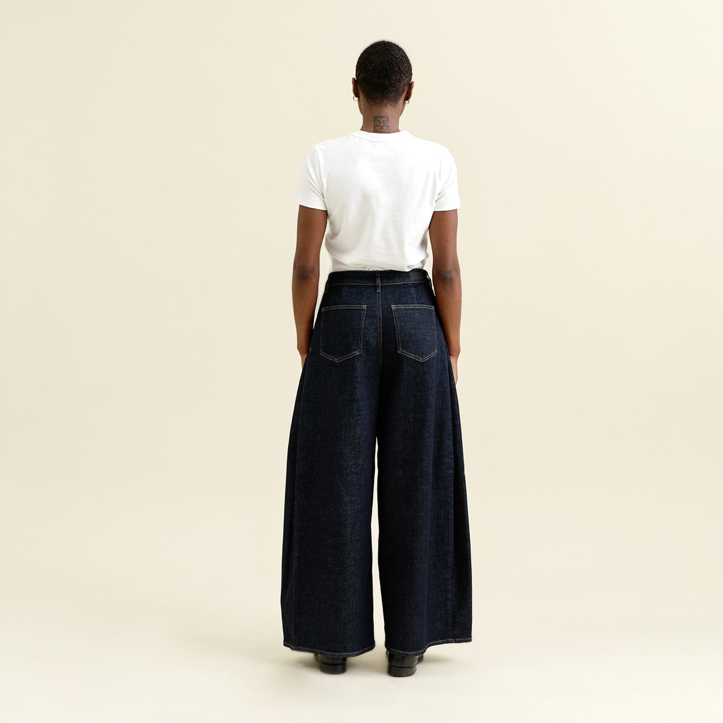 DAWN || BEAMER SUPER WIDE LEG RAW BLUE