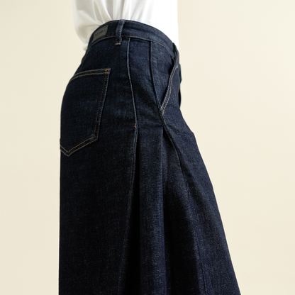 DAWN || BEAMER SUPER WIDE LEG RAW BLUE