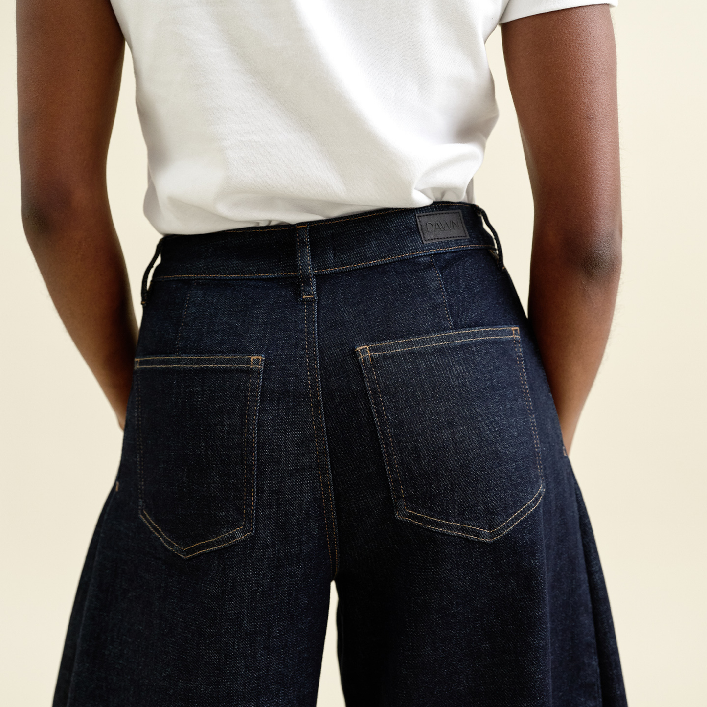 DAWN || BEAMER SUPER WIDE LEG RAW BLUE