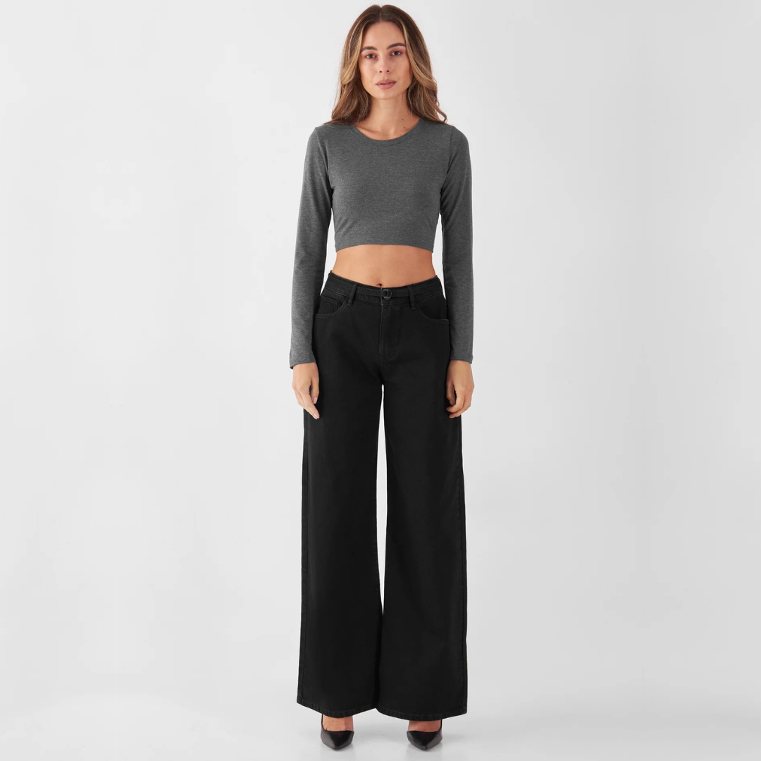 DAWN || SUNNY WIDE LEG BLACK
