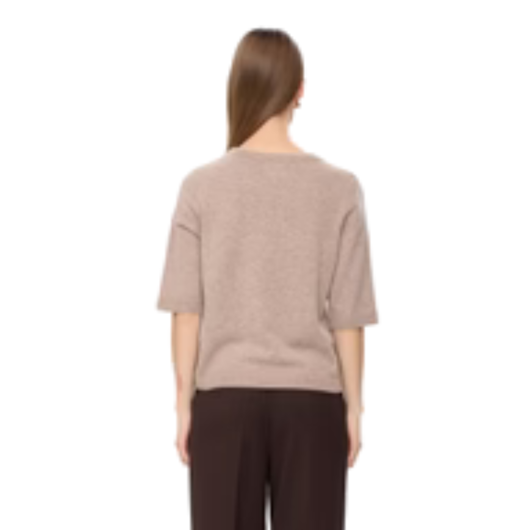 NÜMPH || NUKALLY SS PULLOVER TAUPE GREY