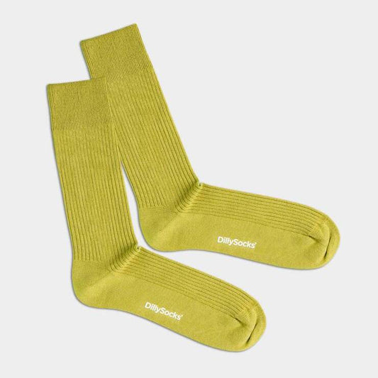 DILLYSOCKS || RIBBED LIME GREEN