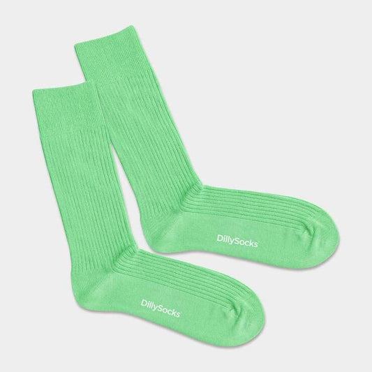 DILLYSOCKS || RIBBED PALE GREEN