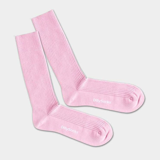 DILLYSOCKS || RIBBED PIGGY PINK