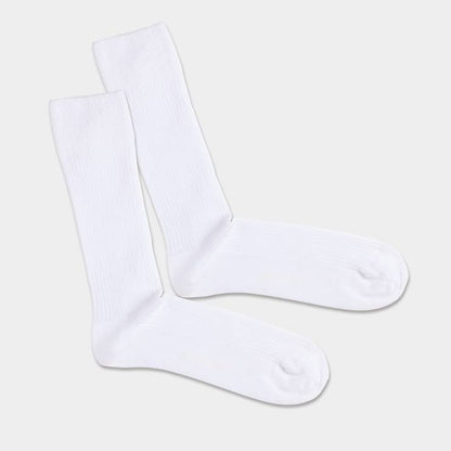 DILLYSOCKS || RIBBED SNOW WHITE