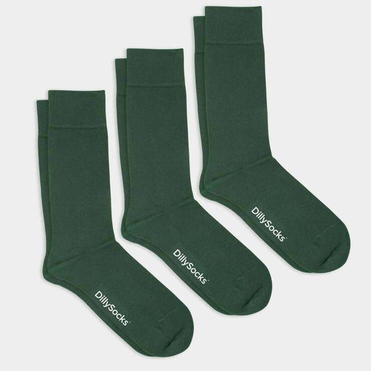 DILLYSOCKS || SMOOTH FOREST GREEN PACK