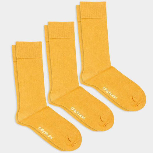 DILLYSOCKS || SMOOTH GOLDEN YELLOW PACK