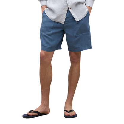 ECOALF || MUSYALF LINEN SHORTS GREEN SHADOW