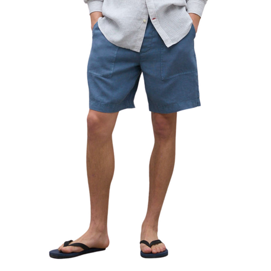ECOALF || MUSYALF LINEN SHORTS GREEN SHADOW