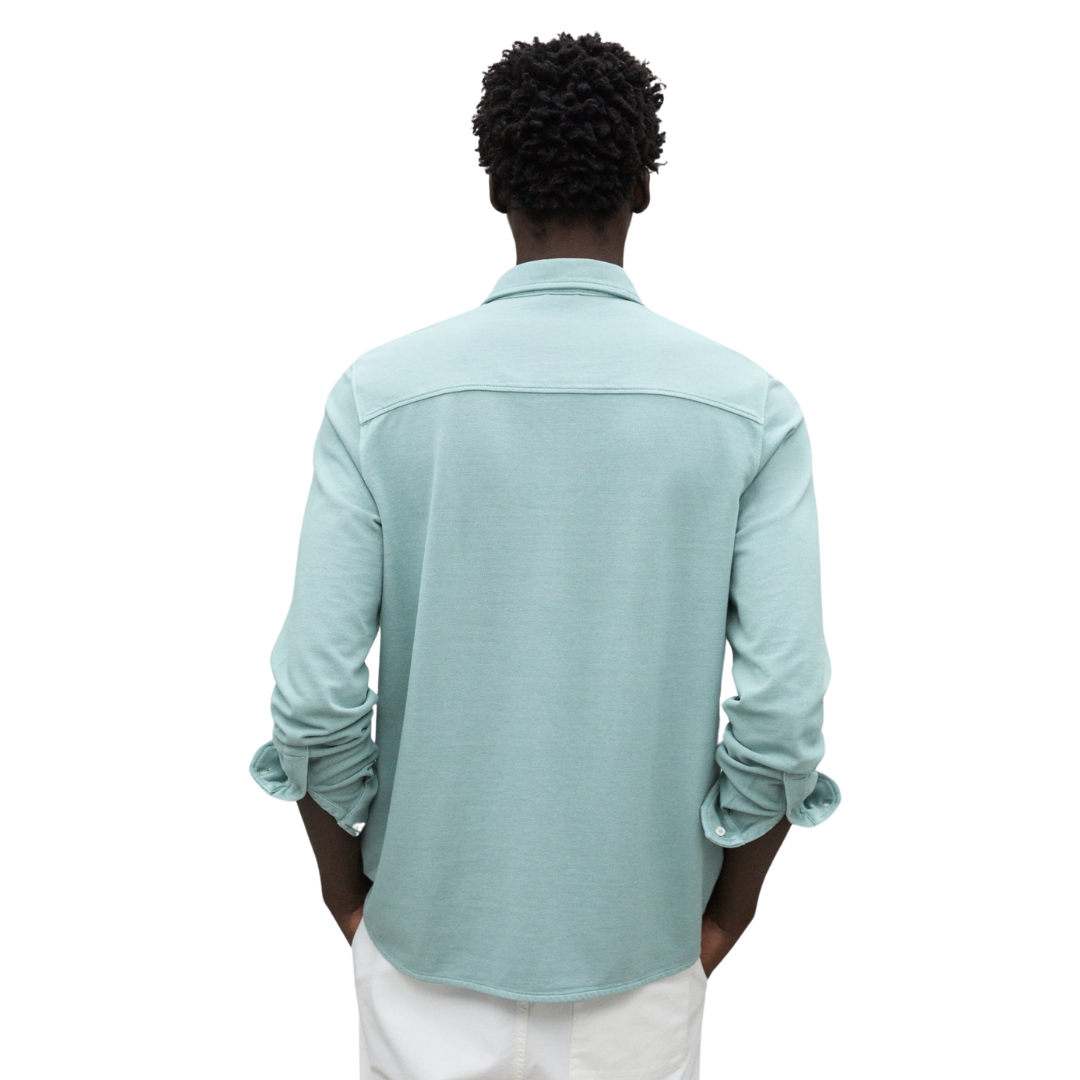 ECOALF || POLALF PIQUE SHIRT MAN WASHED GREEN