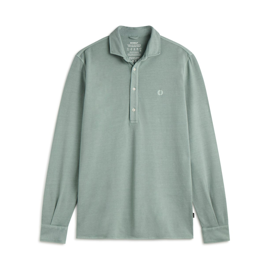 ECOALF || POLALF PIQUE SHIRT MAN WASHED GREEN