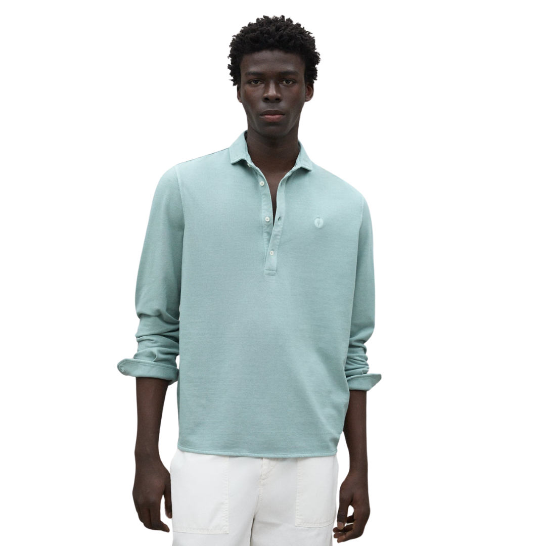 ECOALF || POLALF PIQUE SHIRT MAN WASHED GREEN