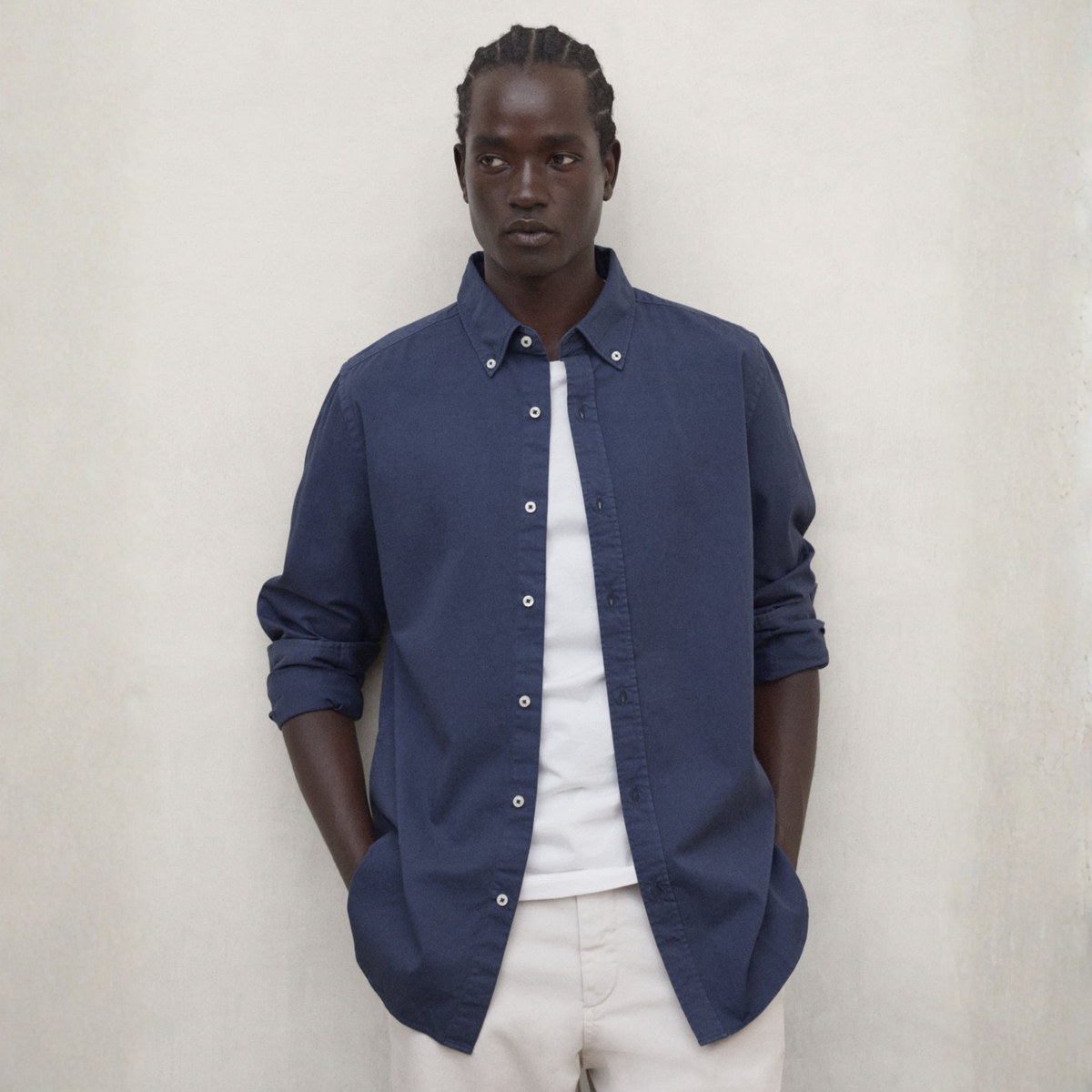 ECOALF || ANTEJO SHIRT MAN STEEL BLUE
