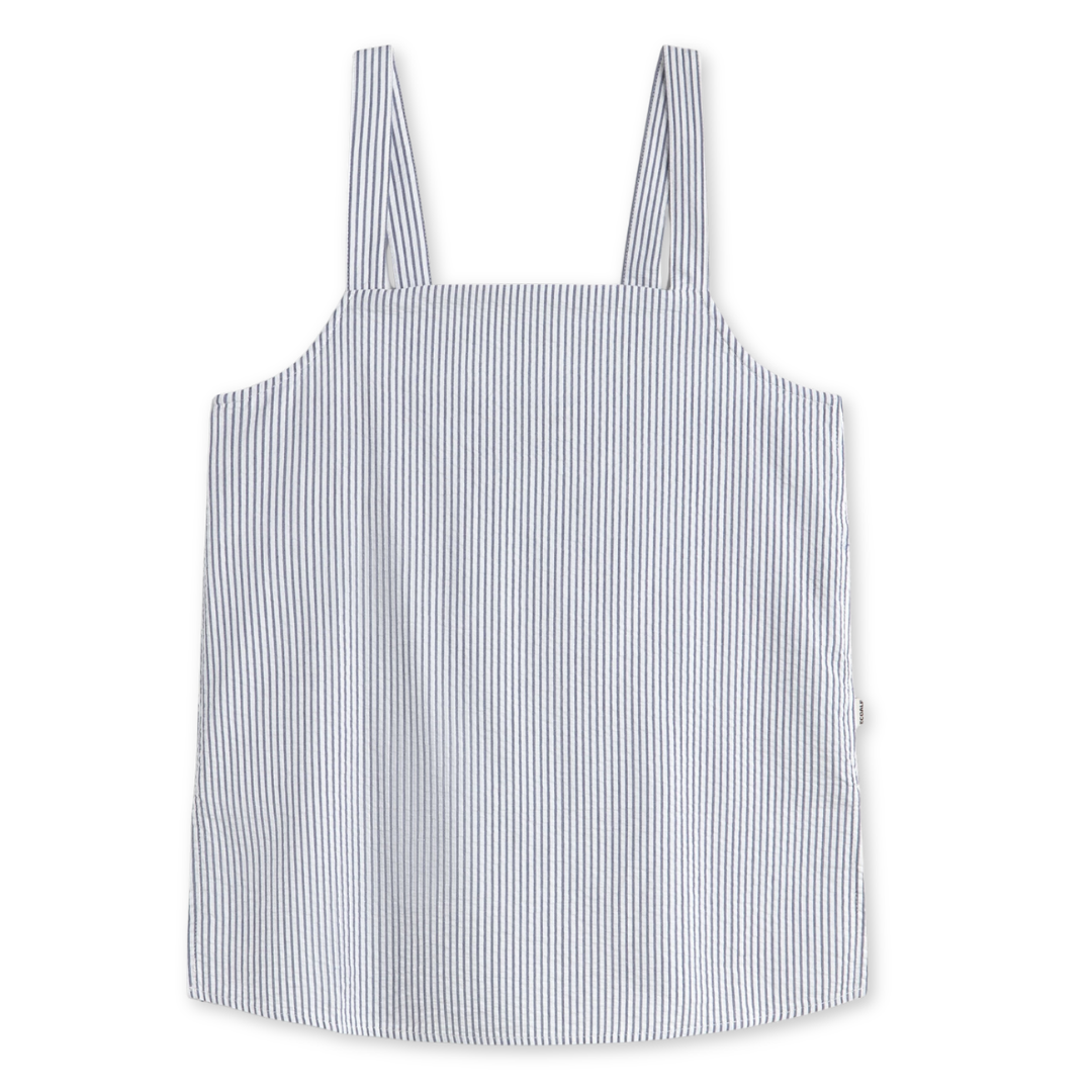 ECOALF || ARIA SHIRT WOMAN ECRU BLUE STRIPS