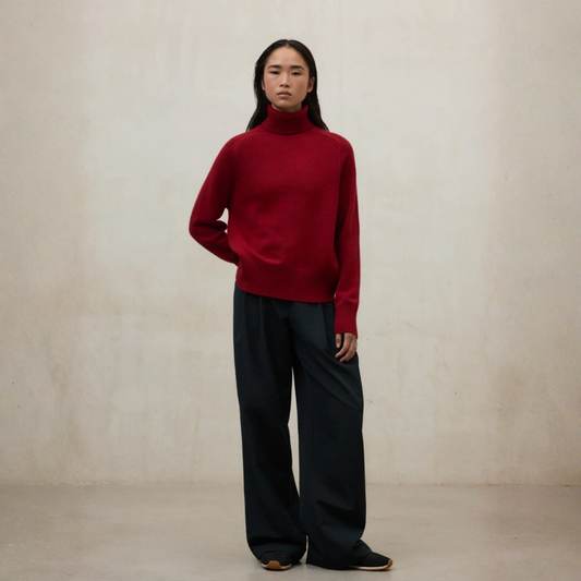ECOALF || CAQUI KNIT WOMAN CRIMSON RED