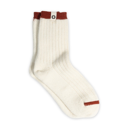 ECOALF || CONTRASTE SOCKS LOW OFF WHITE 001