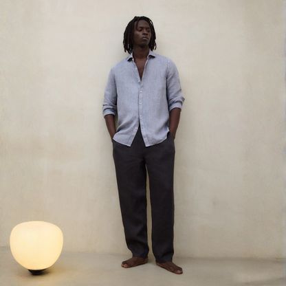 ECOALF || ETHIWIN LINEN PANTS MAN ASPHALT
